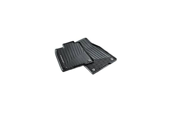 He all-weather floor mats are perfectly shaped to fit the floor of your Audi e-tron. Recyclable. With e-tron design logo in contrasting colour on front mats. The non-slip raised pattern on the back and the fastening points provided in the floor ensure that the mats are held securely in place.
Fastening type- 2-point fastening
Contents -1 set = 2 items
Vehicle- LHD models
Colour - Schwarz mit Audi e-tron Logo in Kontrastfarbe
Type of mat - Front
