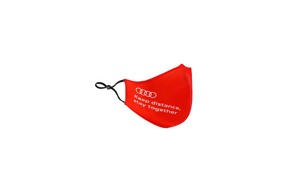 Discover the Audi mouth-nose-masks in a pack of two.
Details:
Set of 2 face coverings in red and grey
Extremely lightweight, breathable and air-permeable functional material
Breathe and talk easily
Adjustable elastic bands with clip for individual adjustment
Reusable, washable at 90 °C
Audi rings print, co-branding with P.A.C.
One size fits all for adults with small clip for individual adjustment
Material: Polyester, elastane
Colour: Red/grey